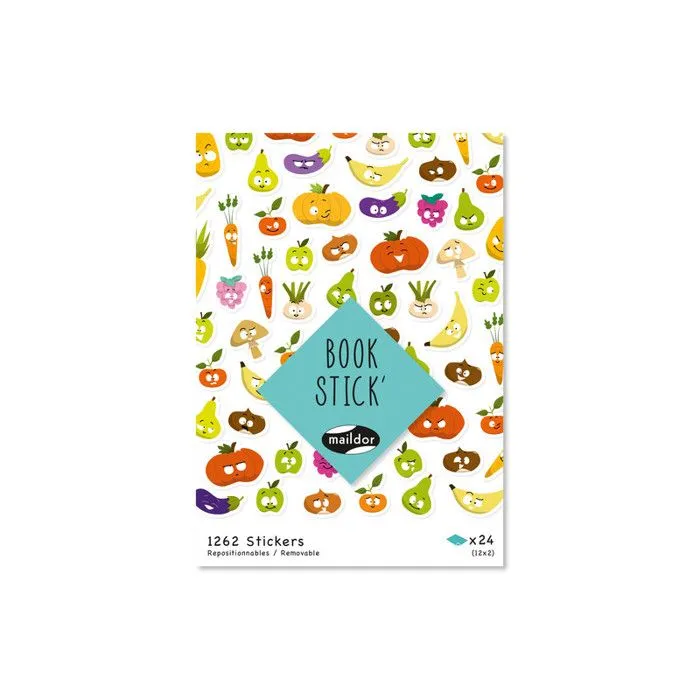 Livre 24 planches de gommette - 14.8 x 21 cm - Emoticône - Multicolore-0