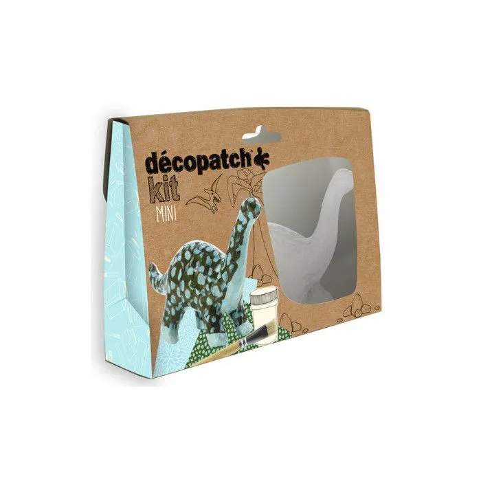Mini kit - Decopatch - Dinosaure - 1 dinosaure en papier mâché - Conforme norme jouet EN71 - Pour enfants-0
