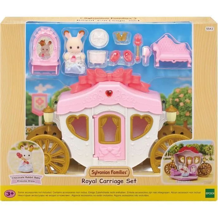 SYLVANIAN FAMILIES - Le carrosse royal - Bébé lapin chocolat - Terrasse - Jouet Enfant Fille - LA FETE FORAINE-0