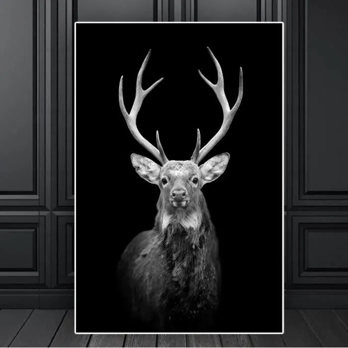 Toile Animaux Cerf Savane - Chambre - Affiche Décorative - Poster Décoration Maison-0