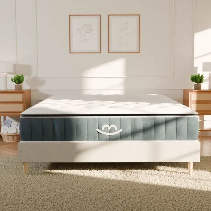 Matelas Hybride - VICTORIA - 140x190 cm - Mousse à mémoire de forme - Ressorts ensachés - Soutien ferme-0
