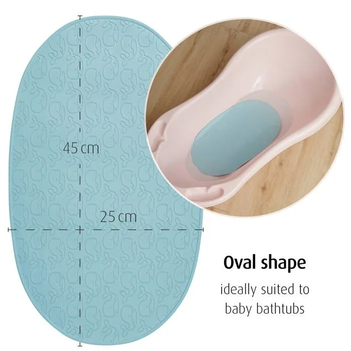 Tapis de bain Reer - 76023 - MyHappyBath Mat Tapis de bain pour bebe avec surface antiderapante Motif baleine 42 x 25 cm-1