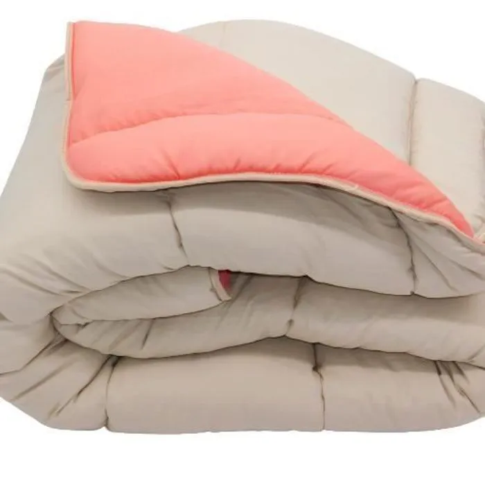 Couette tempérée Corail / Beige - 2 personnes 240 x 260 - MI SAISON - MORTREUX-2