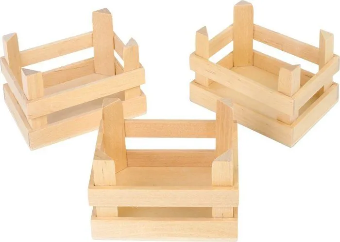 Lot de 3 petites caisses en bois pour marchande-1
