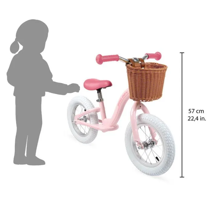 Draisienne Bikloon Métal Vintage Rose - JANOD - Pour Enfant de 3 à 6 Ans - Selle Réglable - Pneus Gonflables-3