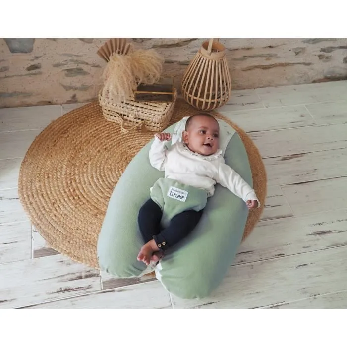 Coussin De Grossesse et D'allaitement TINEO 3 En 1 Multirelax éponge vert-5