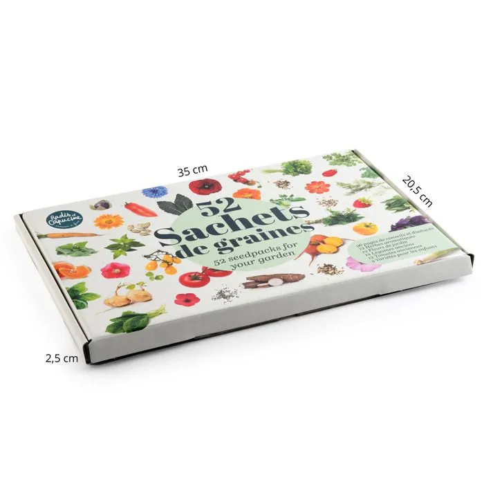 Radis et Capucine - Coffret 52 sachets de graines à semer-5