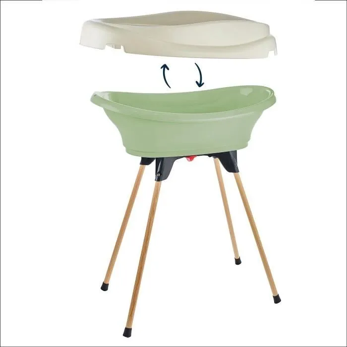 Pack plan à langer et baignoire - THERMOBABY - VASCO - Vert Céladon - 2 en 1-1