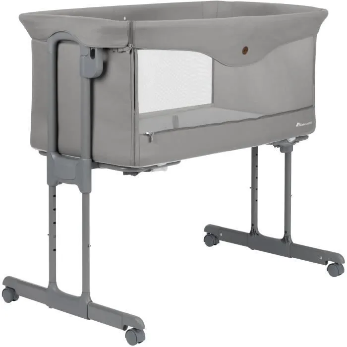 BEBECONFORT AMARA, Cododo, pliant, 2 en 1, Berceau confortable, 4 roues, pliage rapide, 0-6mois,0 à 9kg, tinted graphite-1