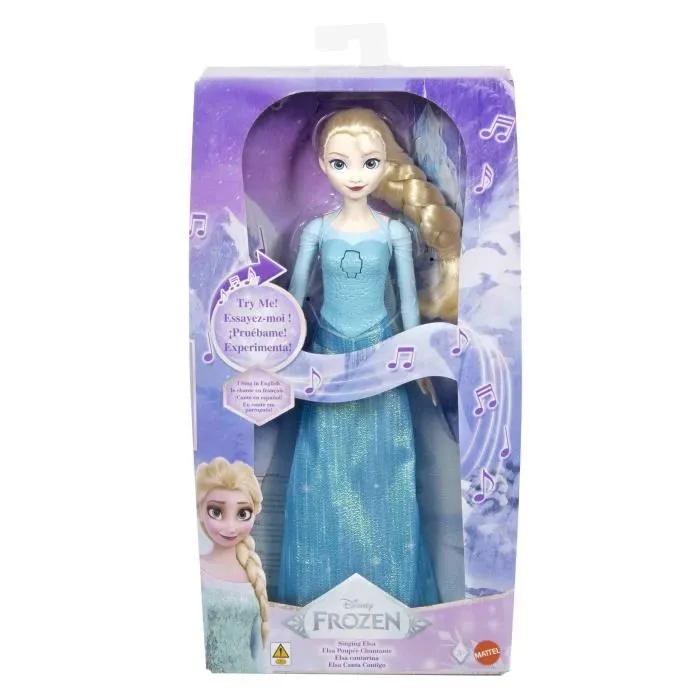 Disney-La Reine Des Neiges-Elsa Poupée Chantante-Chanson En 4 Langues - 3 ans+- JDX48-0