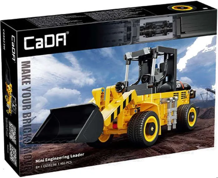 Cada blocs de construction petite pelleteuse jaune 403 pièces-5