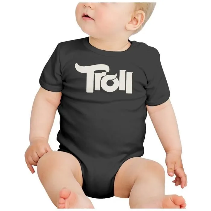 Body Bébé Manche Courte Noir Troll Jeux Vidéo Meme Internet Gamer-1