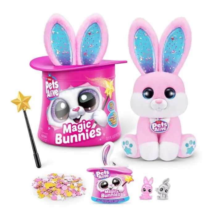 Jeu interactif - ZURU - PETS ALIVE Magic Bunnies - 20 surprises - Effets lumineux - Mixte-2