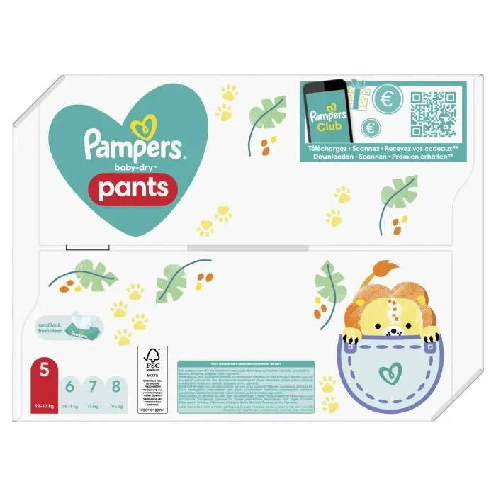 PAMPERS Baby-Dry Pants Taille 5 - 76 Couches-culottes-6