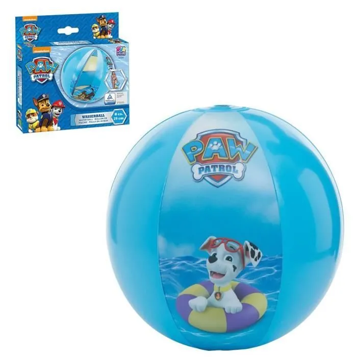 Ballon de Piscine - HAPPY PEOPLE - Pat' Patrouille - Beach Ball - gonflable - 29 cm-0
