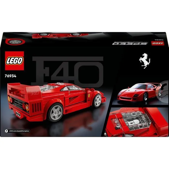 LEGO® Speed Champions 76934 Supercar Ferrari F40 - Véhicule Jouet pour Garçons et Filles-5
