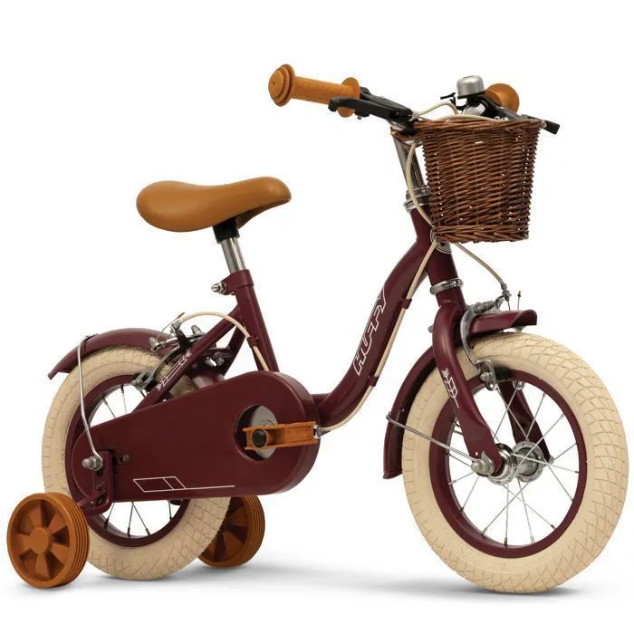 Vélo Enfant Fille - Huffy - Vintage 12 Pouces - Bordeaux - Panier - Sonnette-0