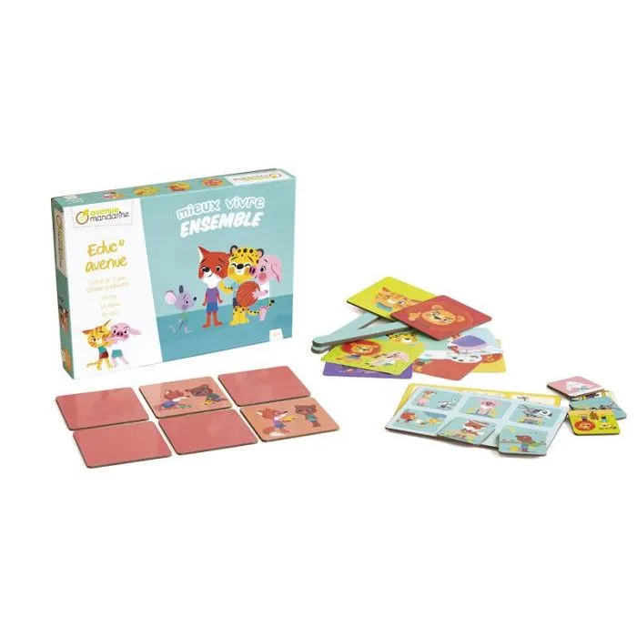 Jeu éducatif - Educ'Avenue - Mieux vivre ensemble - Coffret de 3 jeux - Multicolore - À partir de 4 ans-3