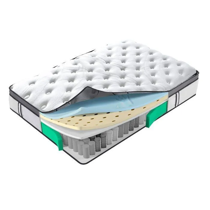 Matelas - Carlton - 140x190 cm - 32 cm - Latex et Mémoire de forme - Ressorts ensachés-1