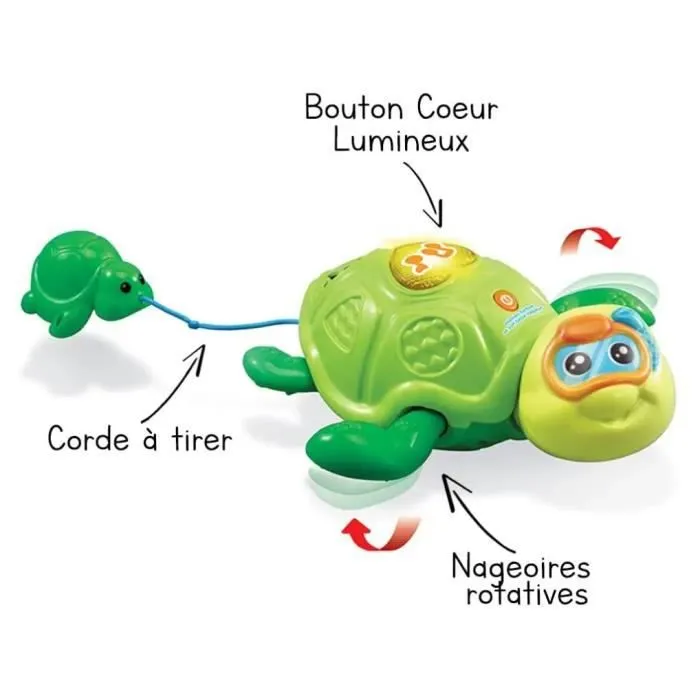 Jouet de Bain - VTECH BABY - Maman Tortue et son Bébé Nageur - Vert - Mixte - 12 mois et plus-4