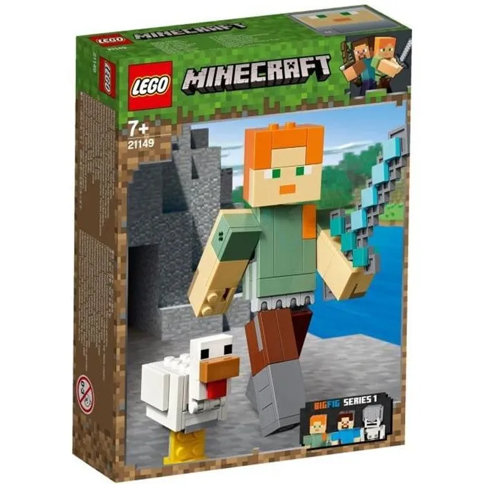 LEGO® Minecraft™ 21149 - Bigfigurine Minecraft™ Alex et son poulet - Jeu de construction-0