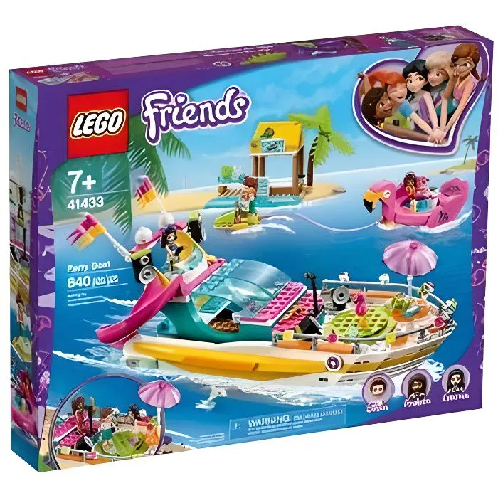 Jeu de construction - LEGO - 41433 - Bateau de fête - 640 pièces - 3 mini-poupées-0