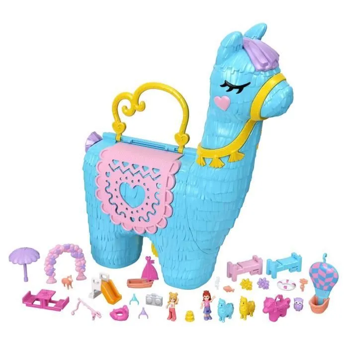 Polly Pocket-Soirée Pyjama-Grand Coffret Lama Surprises, dès 4 ans HHX74-0