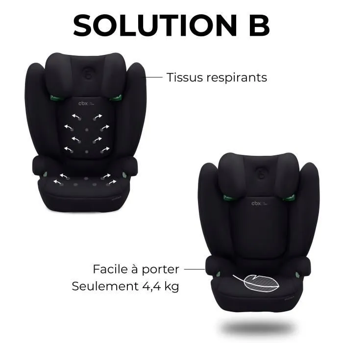 Siège auto CBX by CYBEX SOLUTION B I-FIX 3 à 12 ans - Groupe 2/3 - 100 à 150 cm Black-4