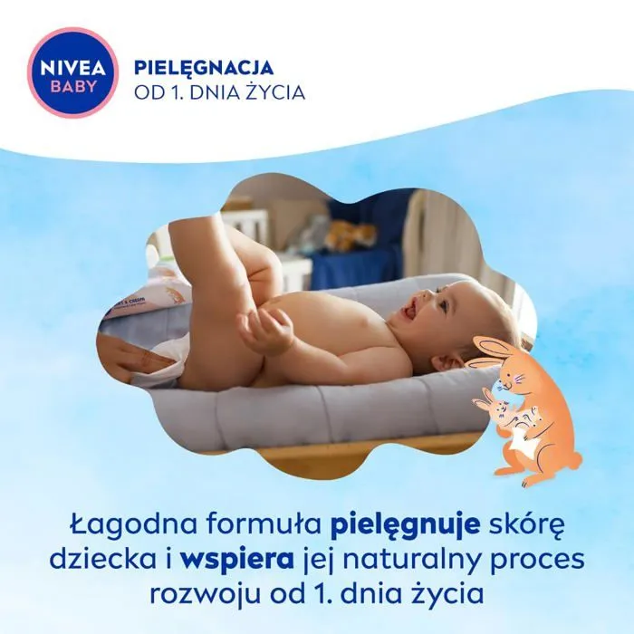 Lingettes bebe Nivea baby Lingettes biodégradables Soft - Cream Emballage économique, 4 x 57 pcs-2