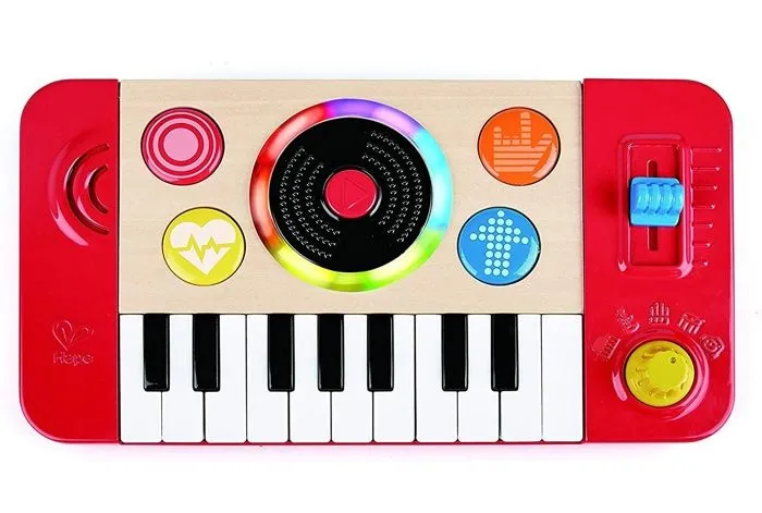 Table de mixage DJ mix HAPE - Jouez du clavier en solo avec les 4 sons d’instruments et les 18 effets sonores ludiques-1