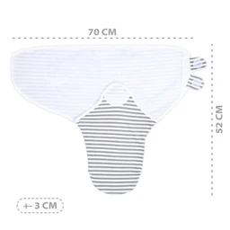 Lange bébé 0-3 mois - Couverture d'emmaillotage en coton Rayé Nid d'ange-2