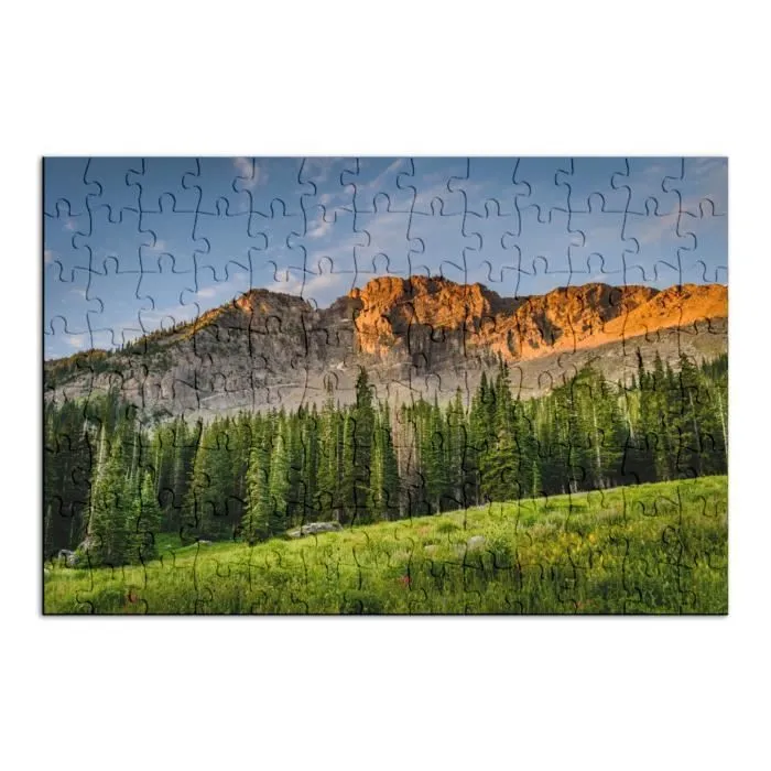 Puzzle Classique - FABULOUS - Pics Rocheux surplombent Foret de Pin - 100 Pièces - Adulte - Intérieur-1
