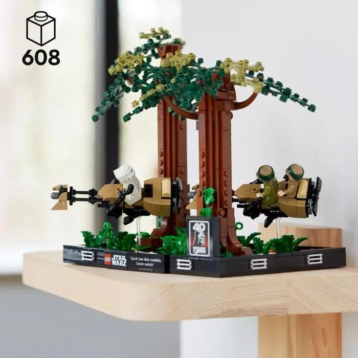 LEGO® Star Wars 75353 Diorama de la Course-Poursuite en Speeder sur Endor, avec Luke Skywalker-1