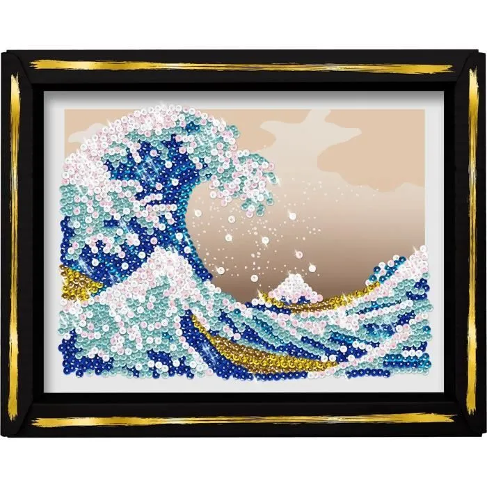 Kit loisir créatif - LANSAY - Collection Sequins - La Grande Vague - Hokusai - Dès 14 ans-2