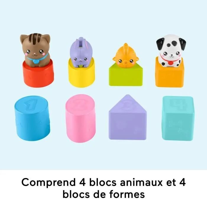 Fisher-Price®-Trieur Caisse de Transport d’Animaux-Trieur 8 blocs HTW93-8