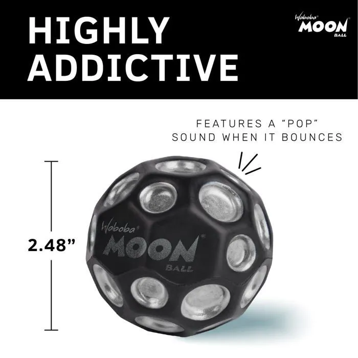 Ballon sauteur - baton sauteur Waboba - AZ-322-S - Moon Ball Ballon de Football Argenté 65 mm-2