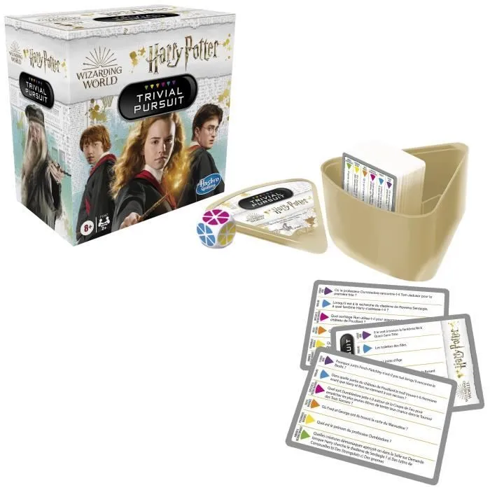 Trivial Pursuit Harry Potter, Jeu de société de questions-réponses compact, 600 questions, Hasbro Gaming, Wizarding World, Dès 8 ans-2