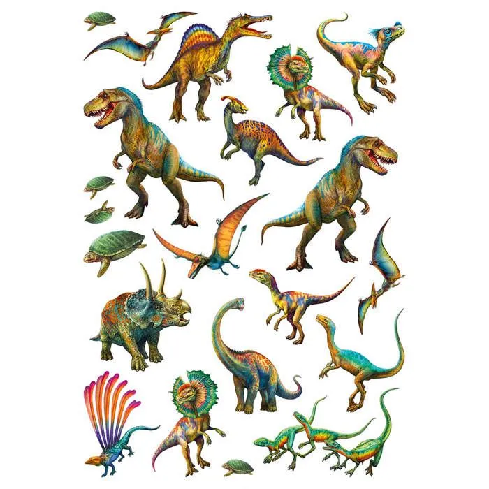 Puzzle 150 pièces : Dinos sauvages, avec tatouages-3