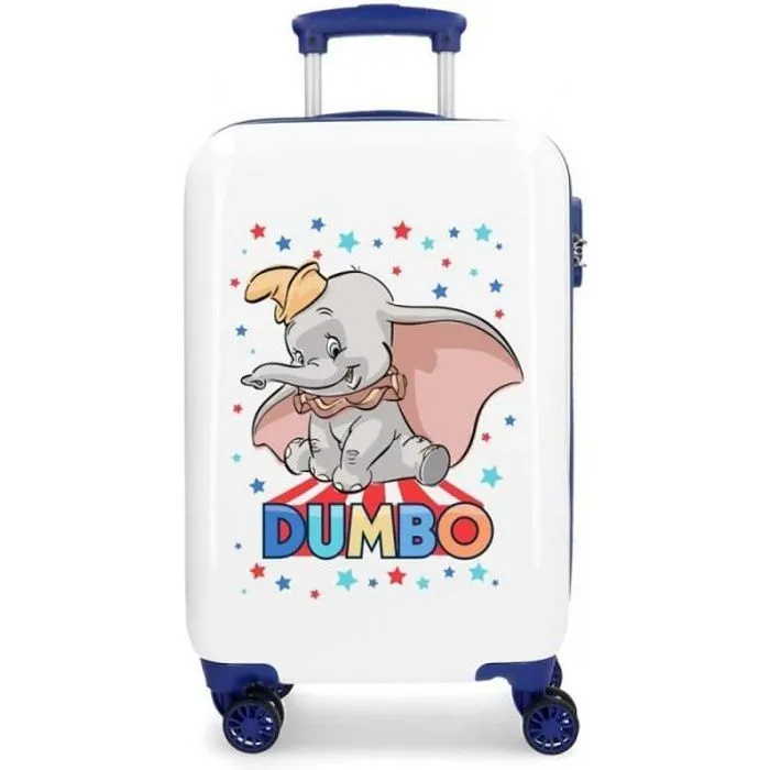 Valise cabine enfant - DISNEY - Dumbo - 34L - 2,5 kg - ABS blanc et bleu-0