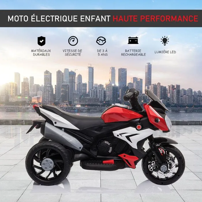 HOMCOM - moto enfant - Plastique - 86x42x52cm - Rouge-4