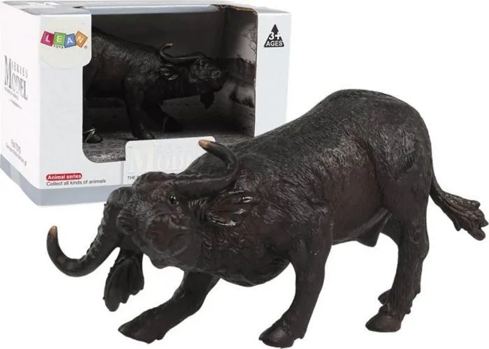 Leantoys - 12285 - Grande figurine de collection Buffle africain Animaux du monde-0