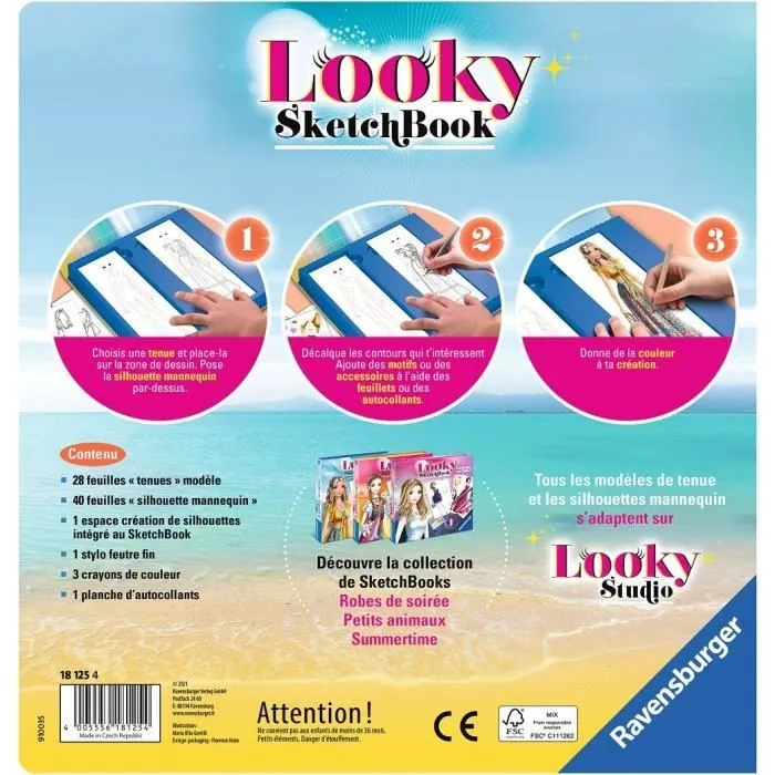 Looky Sketch book summertime - RAVENSBURGER - Crée ta mode - Mixte - A partir de 6 ans-2