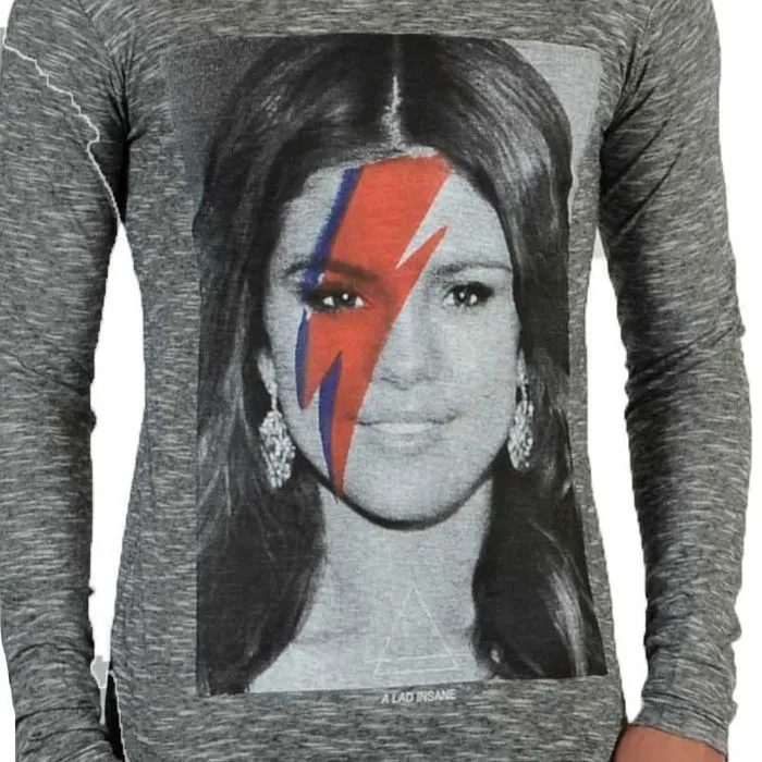 Tee Shirt Little Eleven Paris Selena LS Selena Gomez Mixte - Gris-5