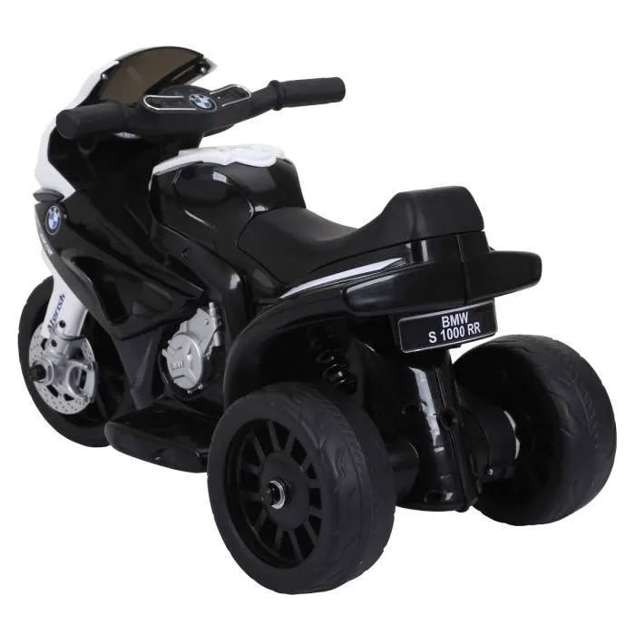 Moto Electrique BMW S1000 Noir 25W pour Enfant - 3 Roues - Système Audio et Phares Fonctionnels-3