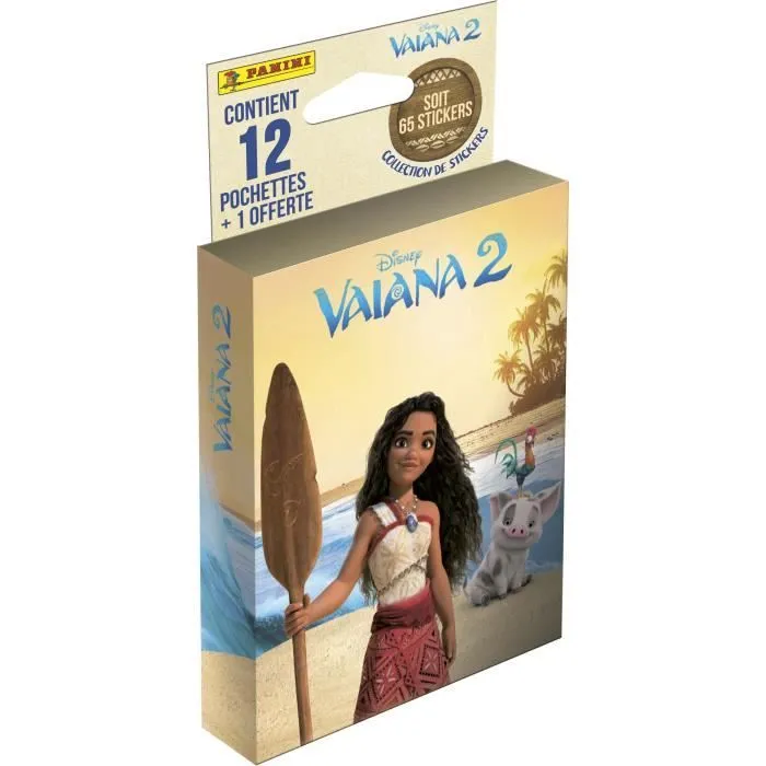 Blister - PANINI - Vaiana 2 - 12 pochettes - 1 offerte - 65 stickers-2