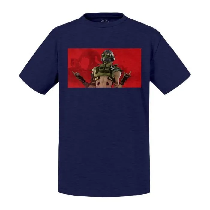 T-shirt Enfant Bleu Apex Legends Octane Battle Royale Jeux Video-0