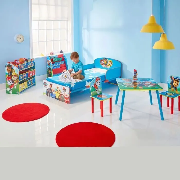 La Pat' Patrouille - Bibliothèque à pochettes pour enfants - Rangement de livres pour chambre d’enfant-4