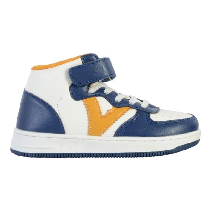 Basket Montante Enfant Victoria - VICTORIA - 1124112 - Argent - Scratch - Lacets - Rond - Plat-1