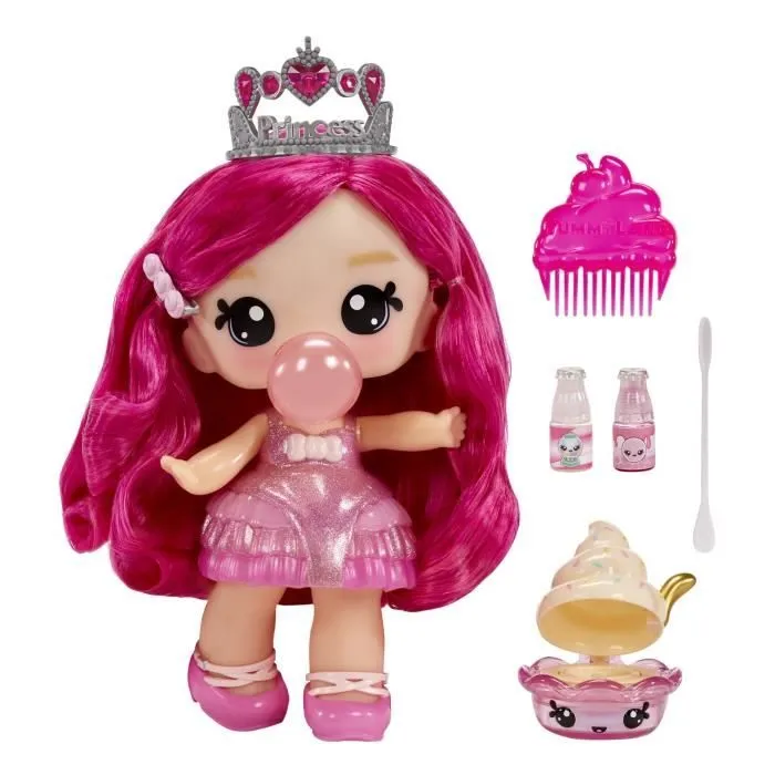 Yummiland - Grande poupée 25 cm à coiffer et câliner - Animal de compagnie + baumes à lèvre parfumé - Bianca - Dès 4ans-0