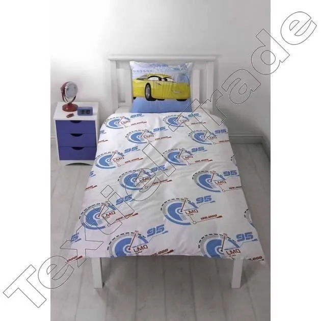 Parure de lit Cars 3 Reversible Housse de Couette et sa taie d'oreiller 100% Coton-1